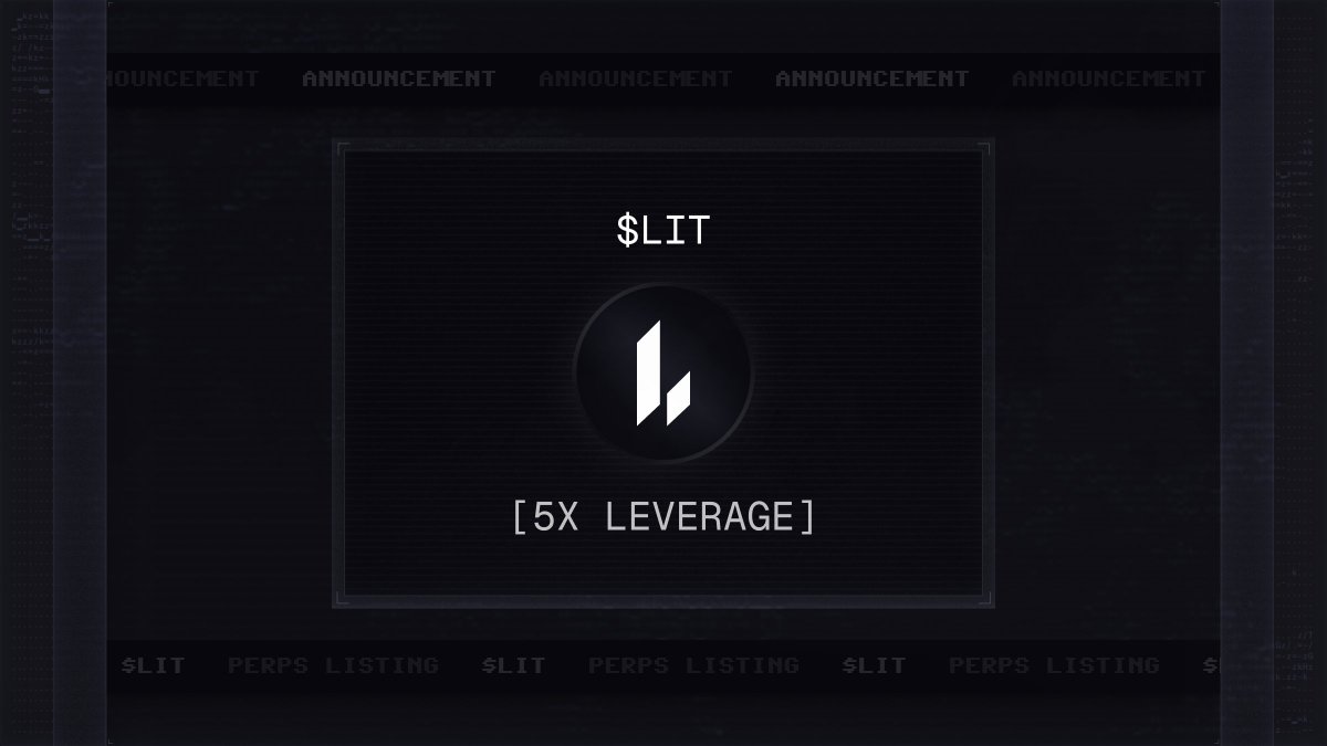 We have launched the $LIT perp at 5X leverage! https://t.co/Vvem9RDvC8
