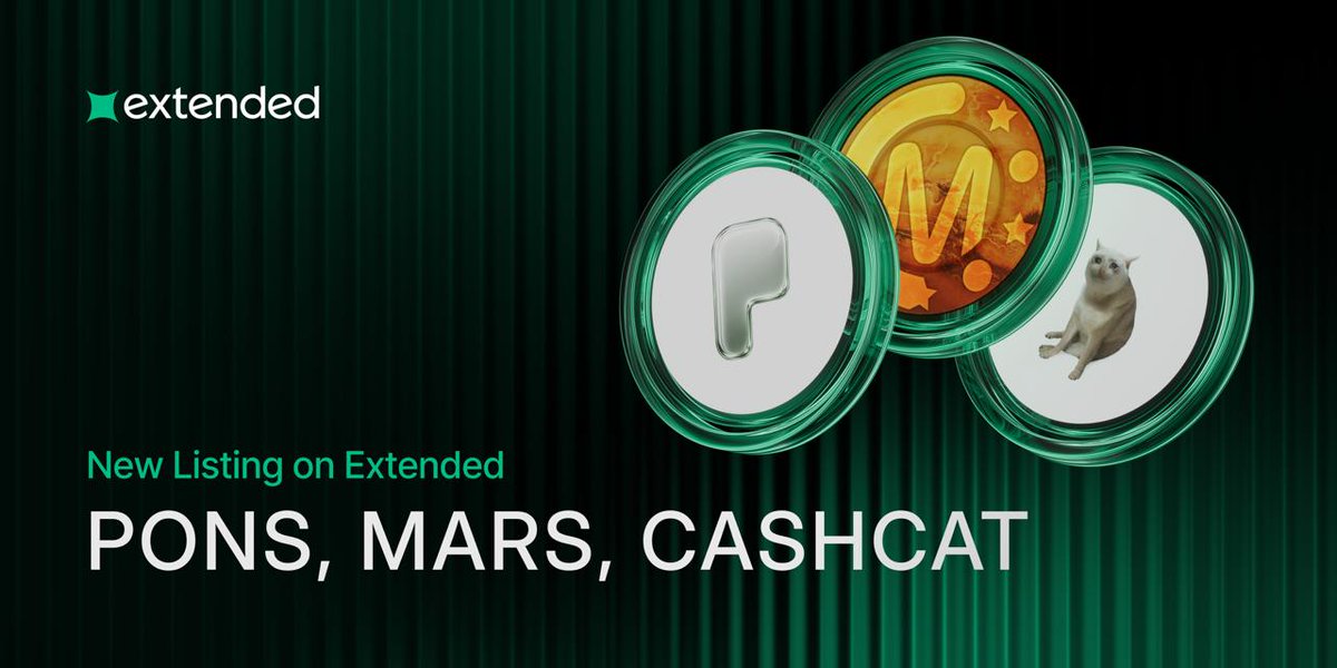 Extended $MARS $CASHCAT Perps Listing