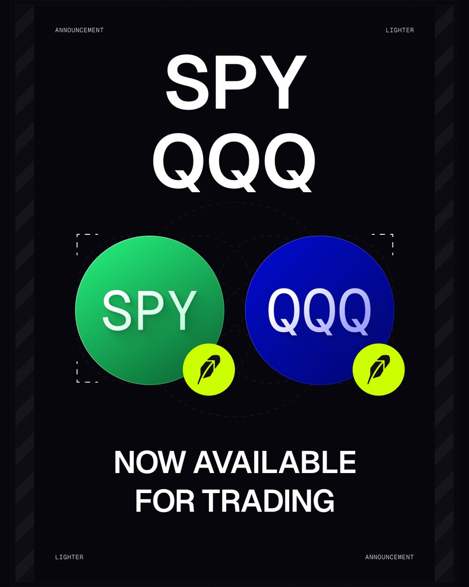 New $SPY and $QQQ Spot on Lighter