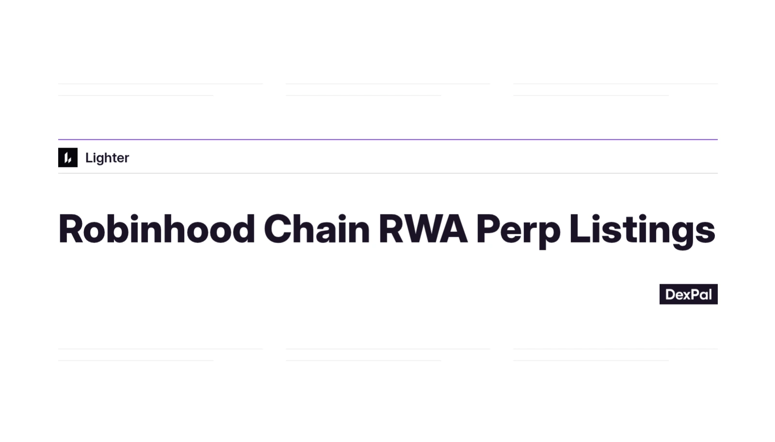 Robinhood Chain RWA Perp Listings
