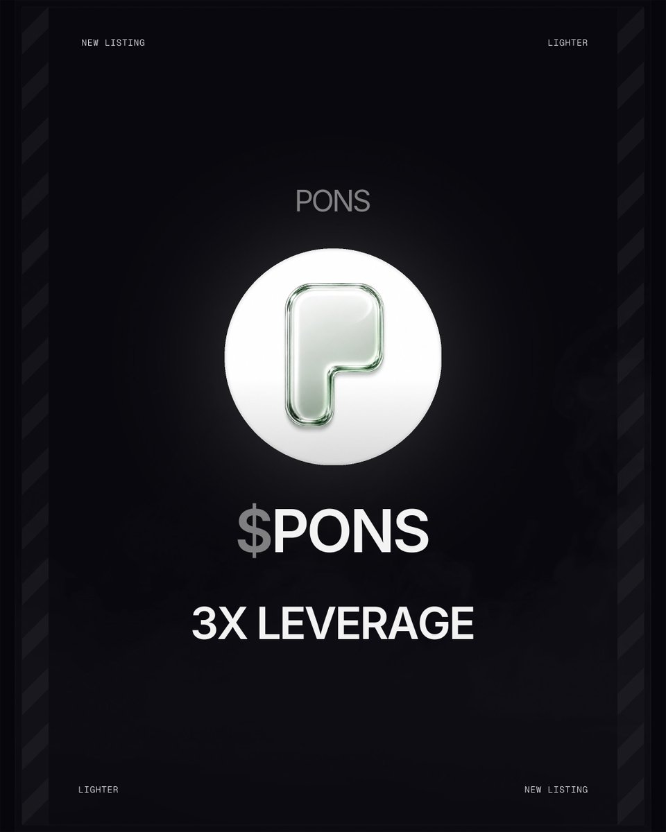 New $PONS Perp on Lighter