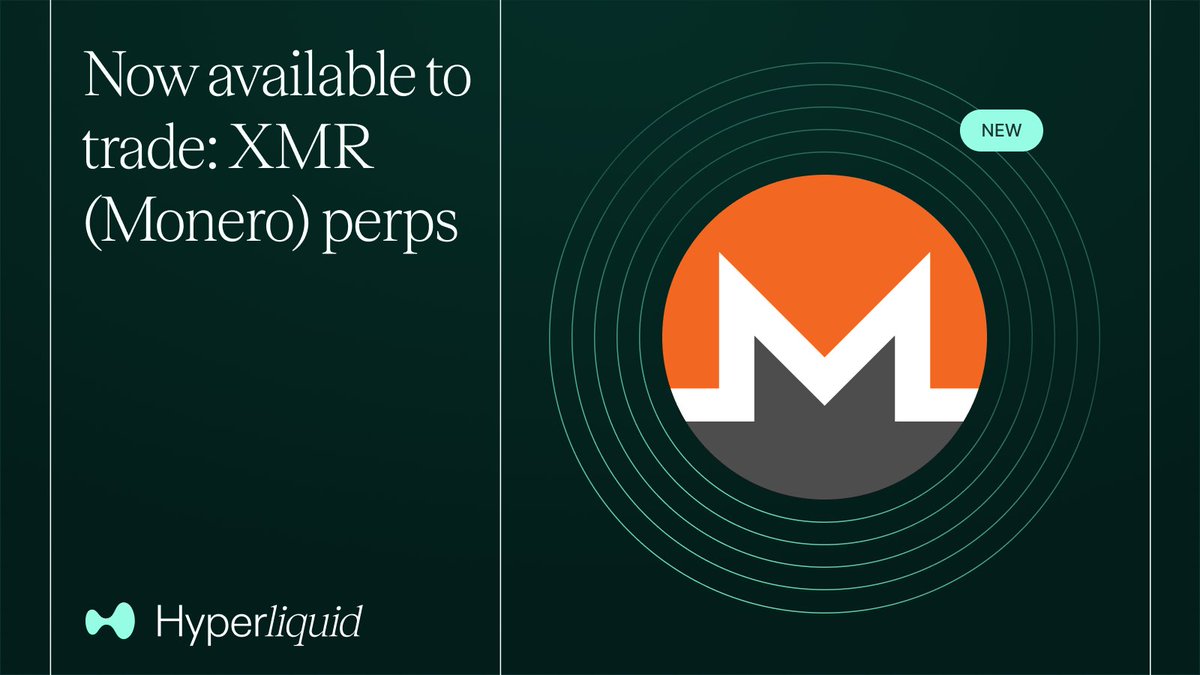 New $XMR Perps with 5x Leverage Live