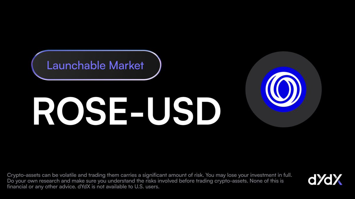 New Market Launch: $ROSE on dYdX